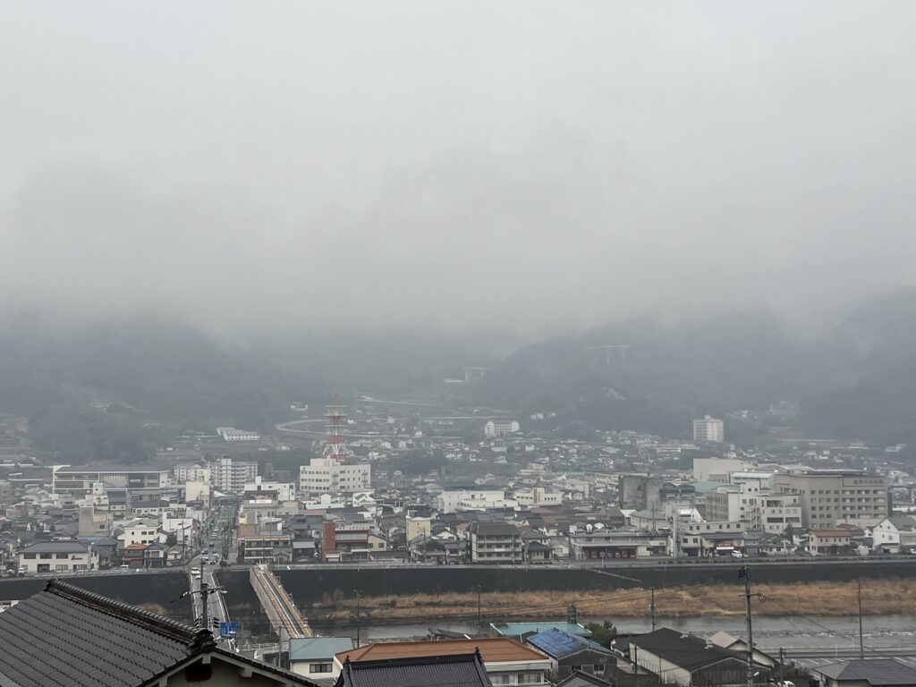 大福寺からの高梁市内の眺め